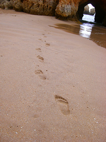 Footprints in the sand