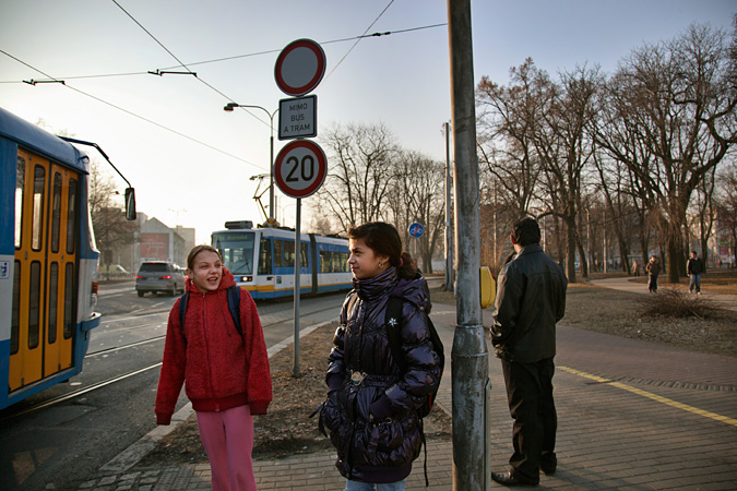 Two kids walking