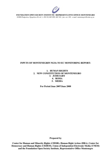 First page of PDF with filename: montenegro_20080601.pdf