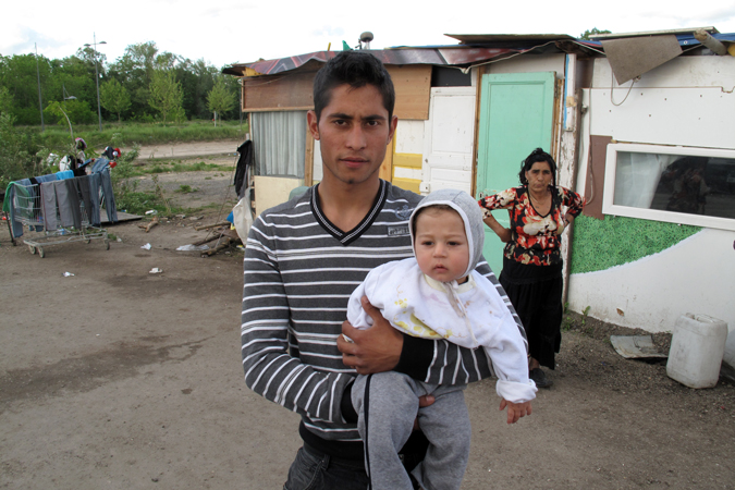 A man holding a baby