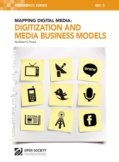 First page of PDF with filename: digitization-media-business-models-20110721.pdf