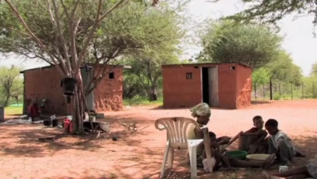 Still image from “The High Cost of Cheap Gas.” For more than a decade, the authorities in Botswana have been quietly granting licenses to international companies without any public debate about the industry, particularly the serious threats these large-scale developments pose to the environment and communities. Family in Botswana