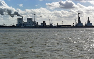 A power station seen across from the Ems river