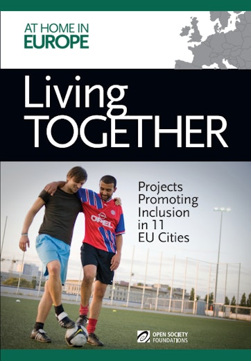 First page of PDF with filename: living-together-inclusion-11-eu-cities-20120125.pdf