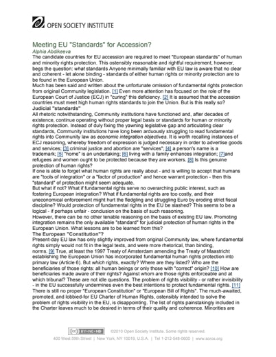 First page of PDF with filename: eu-human-rights-accession-20011001.pdf