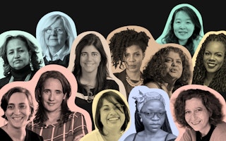 Συνδυασμένη ομαδική φωτογραφία των Shereen Essof, Ruth Khakame, Dr. Jiweon Jun, Dr. C. Nicole Mason, Giselle Carino, Natalia Gherardi, Krystyna Kacpura, Magdalena Sepúlveda Carmona, Hibaaq Osman, Lynn Paltrow, Adele Vrana και Anasuya Sengupta