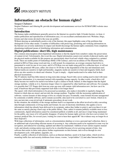 First page of PDF with filename: information-human-rights-20040601.pdf