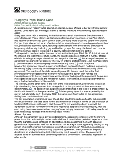 First page of PDF with filename: hungary-gay-lesbian-20020403.pdf