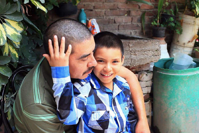 Father and son portrait