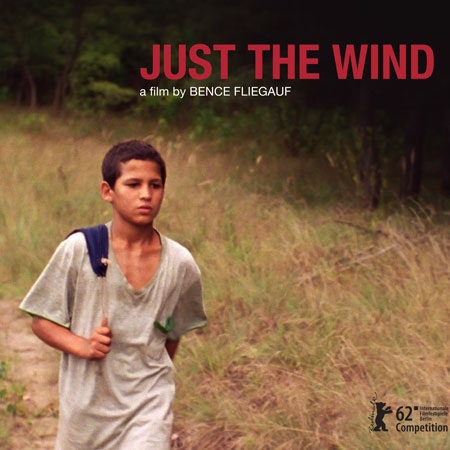 Rio, (Lajos Sarkany), a young Roma boy from a scene in Just the Wind, directed by Bence Fliegauf. Inspired by true events, Just the Wind follows the reaction of a Roma family to the brutal attacks and murder of Roma in their community and the suffocating atmosphere of fear and suspicion that ensues. Photo credit: © Nora Alfodi/Just the Wind Production Team Film poster "Just the Wind"