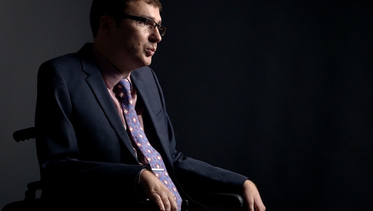 Still image from “Tenth Anniversary on the Rights of Persons with Disabilities.” Over the past decade, the Convention on the Rights of Persons with Disabilities has fundamentally altered the agency of persons with disabilities, allowing them to toss aside their stereotype as objects of charity and assert themselves as persons with the same rights as everyone else. Vladimir Cuk