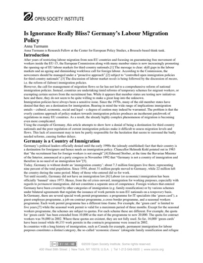 First page of PDF with filename: germanylabour.pdf