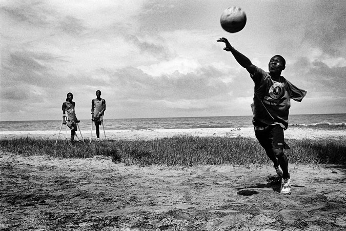 A man throwing a ball.