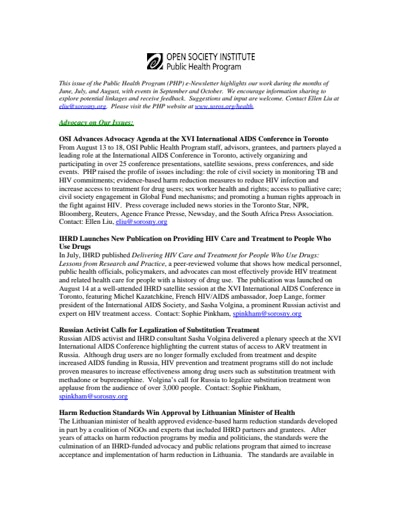 First page of PDF with filename: enewsletter_summerfall2006.pdf