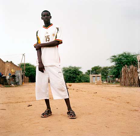 Saidu Diallo wearing soccer shirt