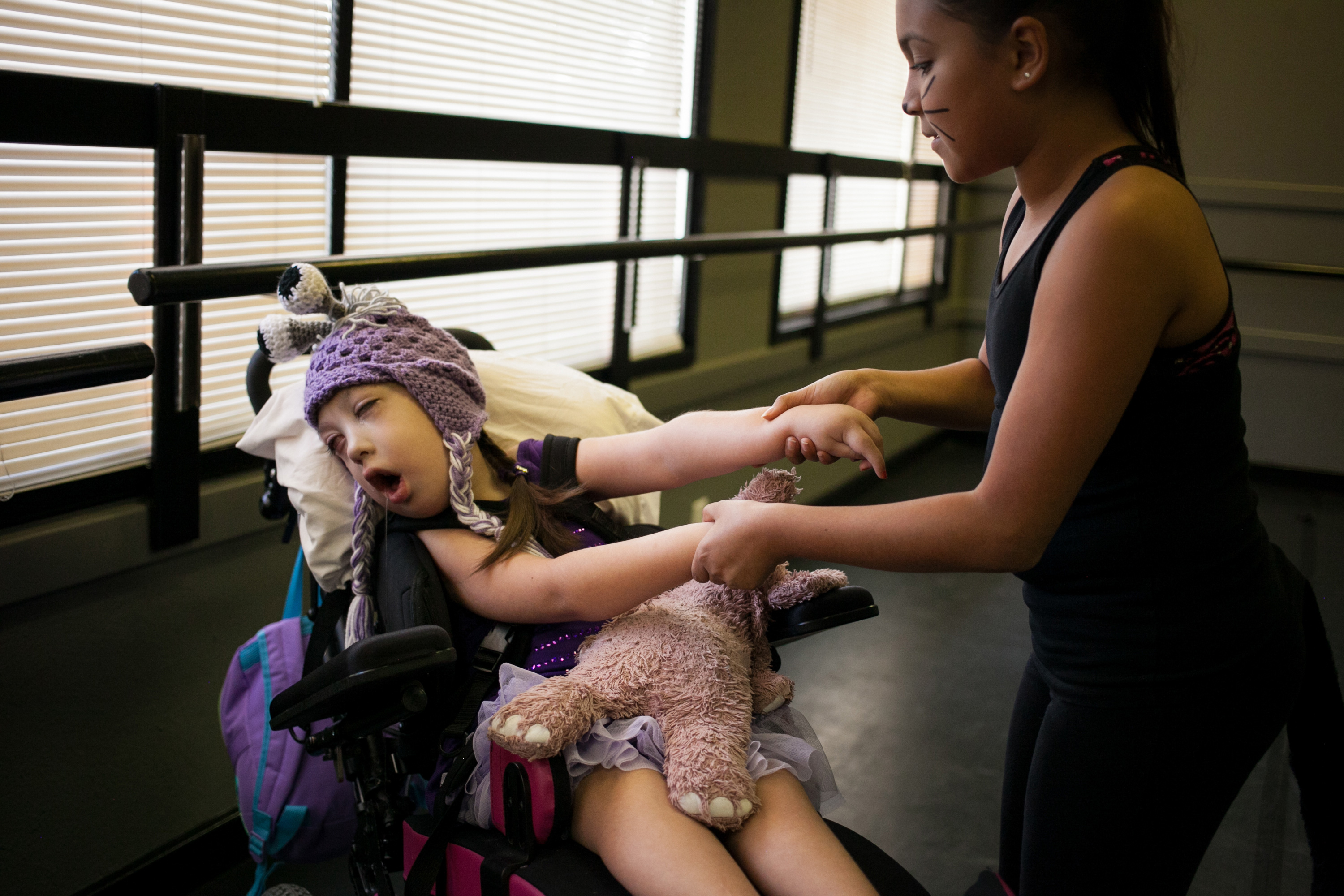 Ballet class in a dance studio