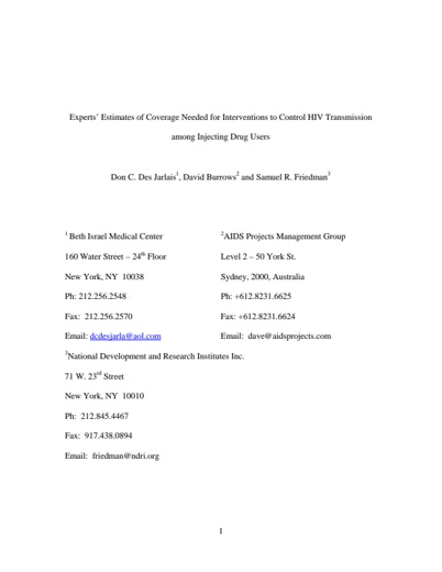 First page of PDF with filename: experts_20070501.pdf