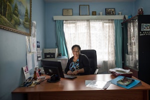 Dr. Zipporah Ali at her desk