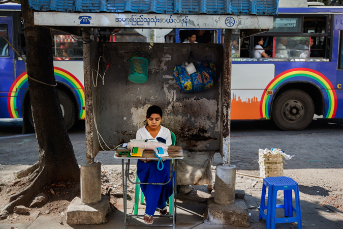 Young girl sitting at desk