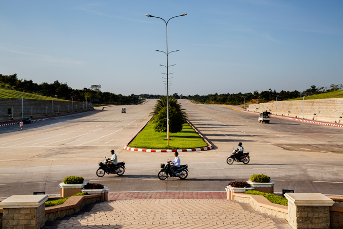 Burma boulevard in Naypyitaw