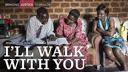 Title image from “Bringing Justice to Health: I’ll Walk With You.” Paralegals who work for UGANET are helping people affected by HIV and AIDS in Uganda access their rights. featuring paralegals who work for UGANET, helping people affected by HIV and AIDS in Uganda access their rights. Title image