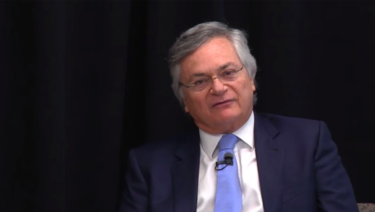 Still image from “Author Moises Naim in Conversation with Chris Stone.” Naim discusses his new book, ‘The End of Power.’ Moises Naim