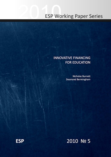First page of PDF with filename: innovative-financing-education-20100831.pdf