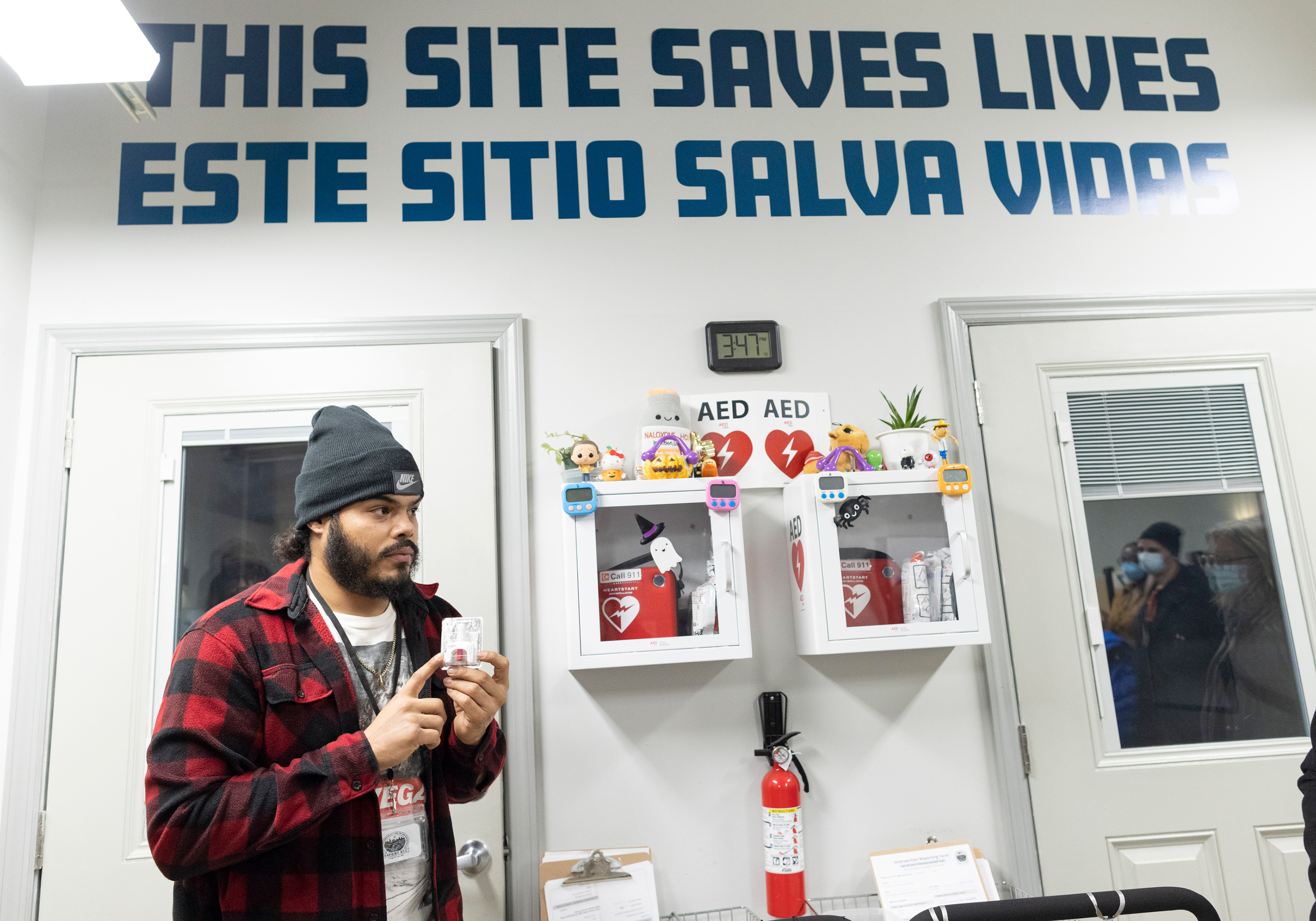 Man holding medication