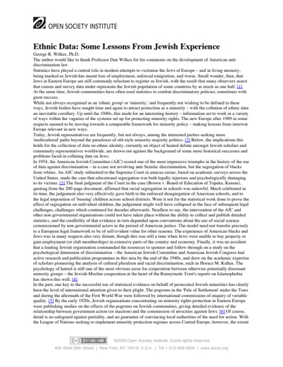 First page of PDF with filename: jewish-ethnic-data-20030403 .pdf