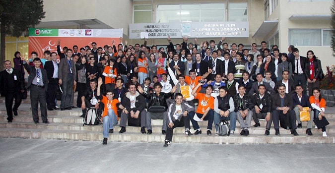 Large group of Digital Youth participants posing for photo