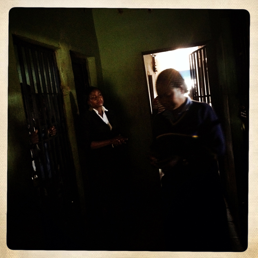 Inside a police station