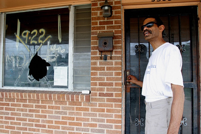 Girard Mouton, New Orleans, Louisiana. Photo credit: © Collette V. Fournier Girard Mouton in front of his property