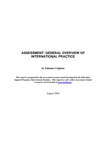 First page of PDF with filename: overview_20030801.pdf