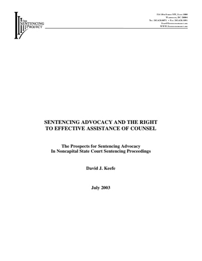 First page of PDF with filename: sentencingadvocacy.pdf