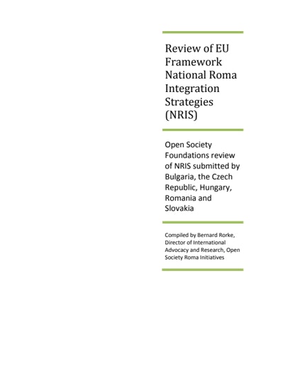 First page of PDF with filename: roma-integration-strategies-20120221.pdf