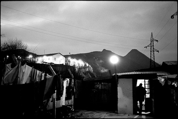 A settlement at night