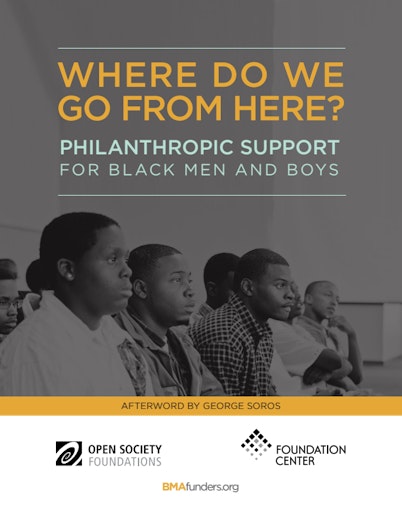 First page of PDF with filename: philanthropic-support-black-men-and-boys-20140721.pdf