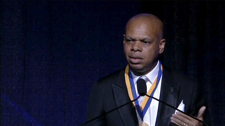 Still image from "Patrick Gaspard Honored with the NAACP's Spingarn Medal"
