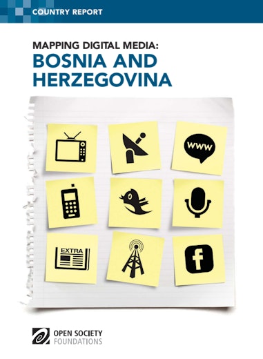 First page of PDF with filename: mapping-digital-media-bosnia-20120706.pdf