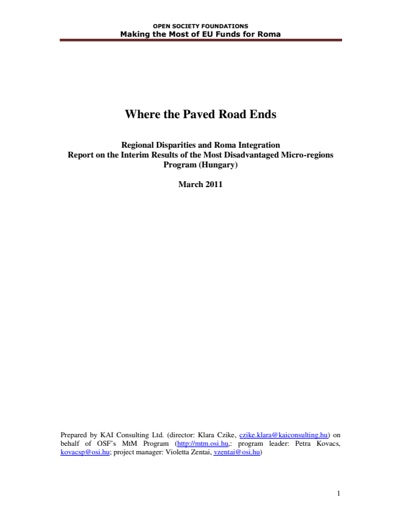 First page of PDF with filename: where-paved-road-ends-20110301.pdf