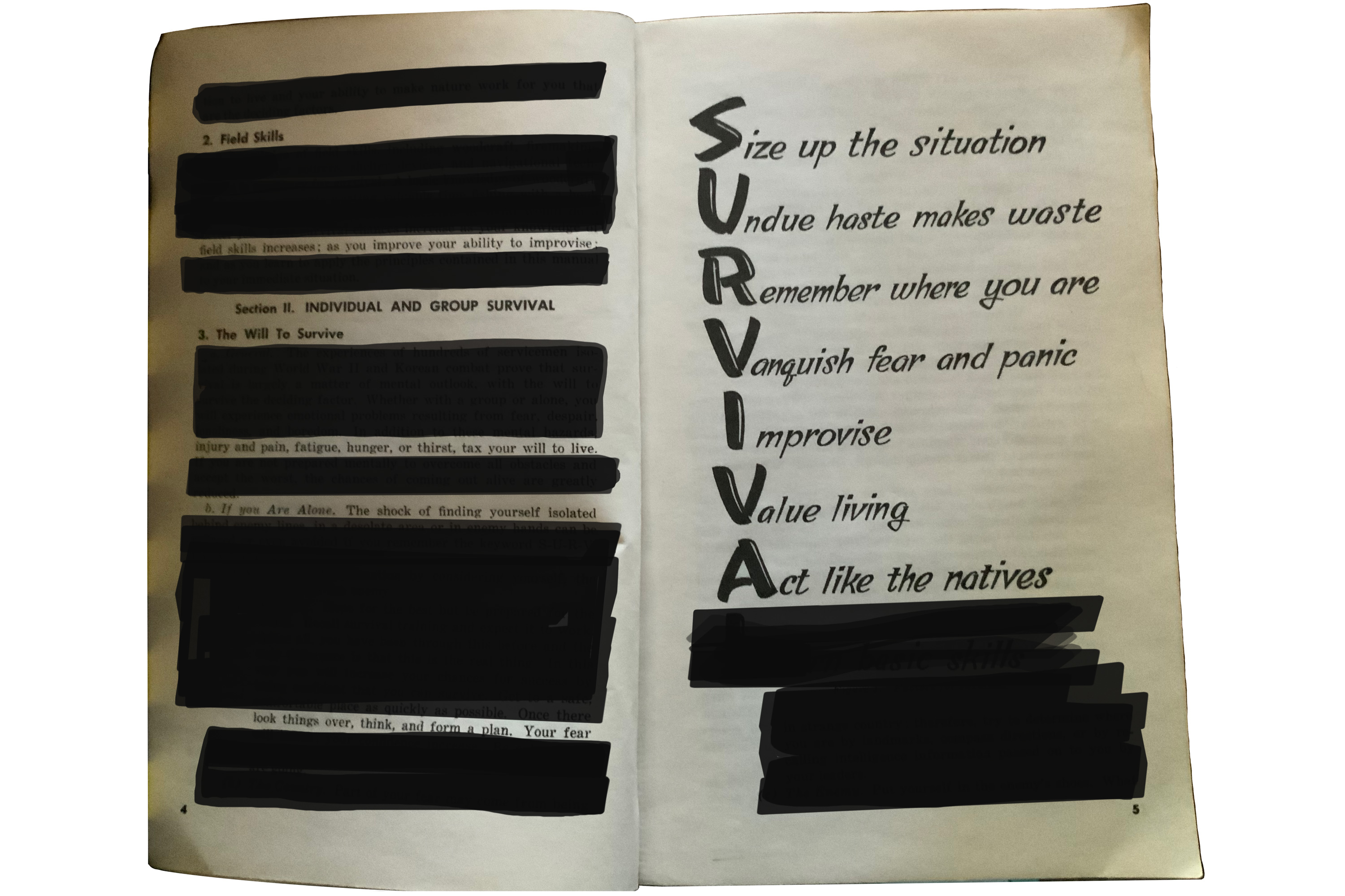 A mock-up sketch of a book.