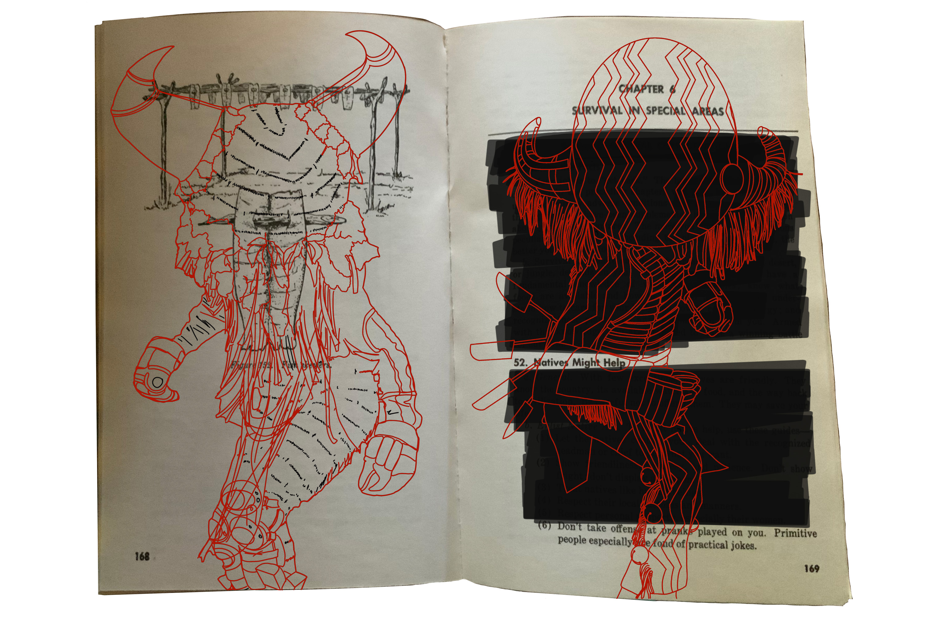 A mock-up sketch of a book.