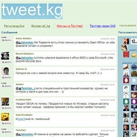 twitters-reach-20110405 Screenshot of Tweet.kg website, which displays twitter feeds