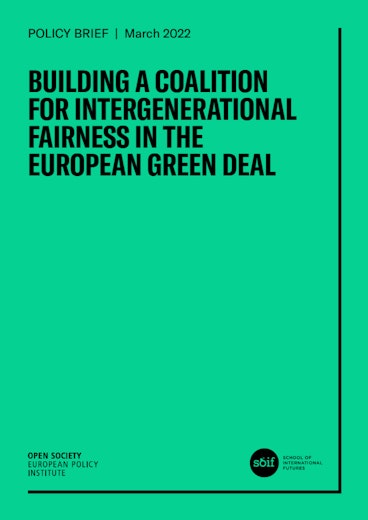 First page of PDF with filename: building-a-coalition-for-intergenerational-fairness-in-the-european-green-deal-20220321.pdf