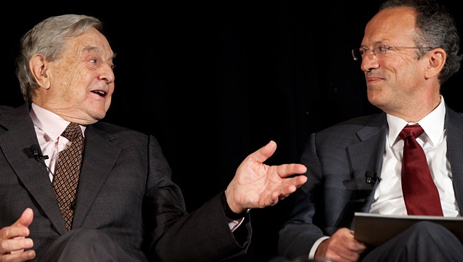 new-leader-20111207 George Soros and Christopher Stone