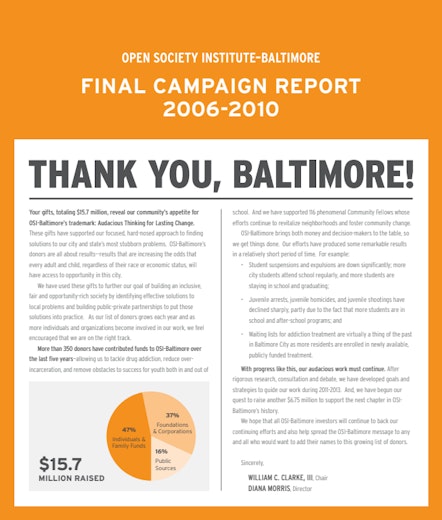First page of PDF with filename: 2010-campaign-report.pdf