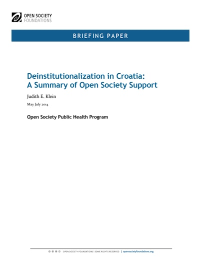 First page of PDF with filename: deinstitutionalization-croatia-20140708.pdf