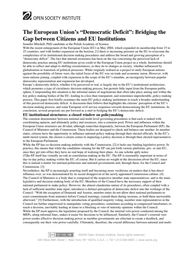 First page of PDF with filename: eu-democratic-deficit-20050310.pdf
