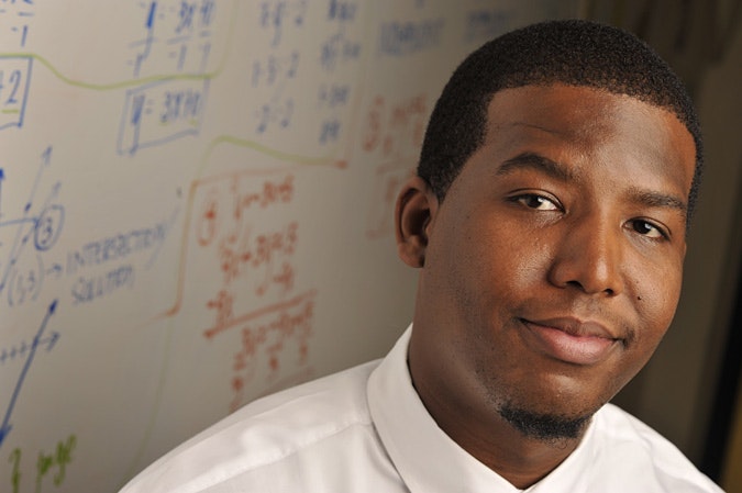 Jarell Anderson in front of whiteboard