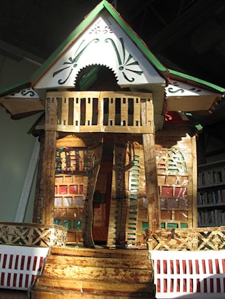 Close-up of miniature house
